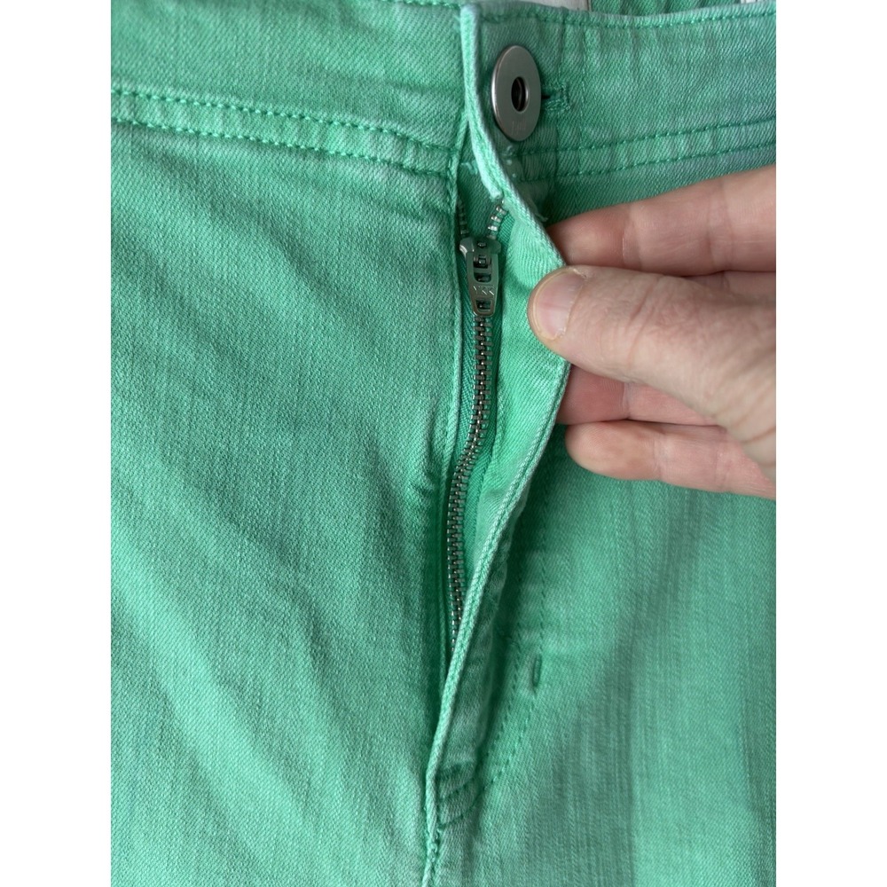 J Jill Denim 18R High Rise Straight Leg Crop Jean Green Beach Glass Pants - Picture 3 of 6
